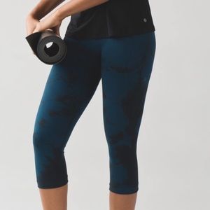 lululemon athletica Navy Patterned Leggings